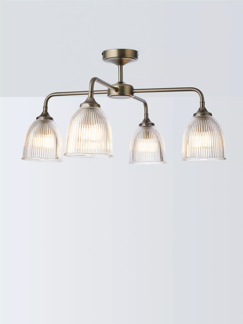John Lewis Saltern semi flush ceiling light in pewter (British brand)