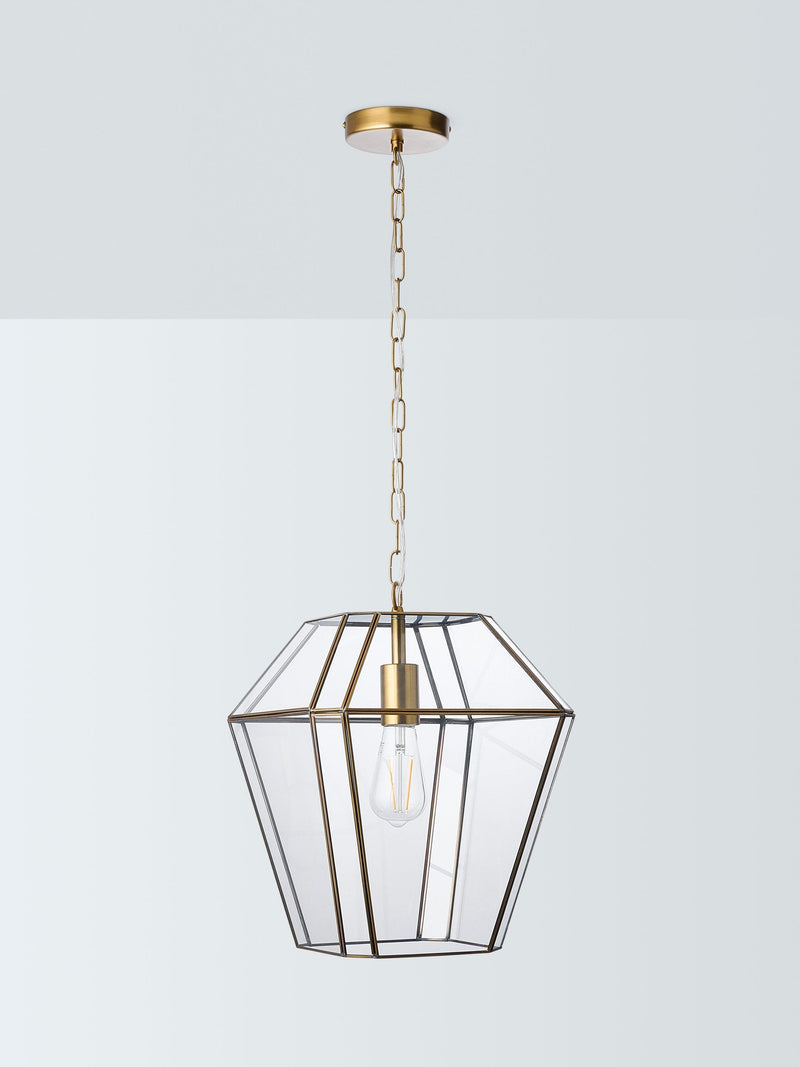 John Lewis lantern pendant ceiling light antique brass imported from the UK