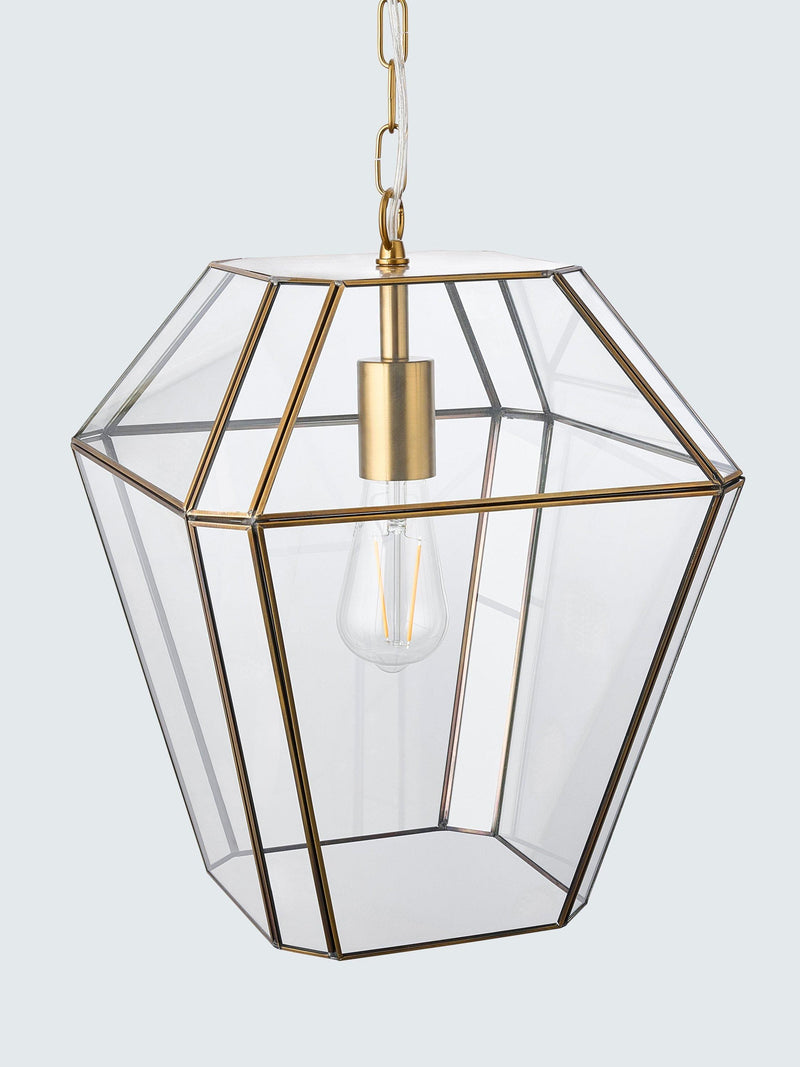 John Lewis lantern pendant ceiling light antique brass imported from the UK