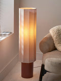 John Lewis floor lamp with ceramic base and natural linen shade (British brand)