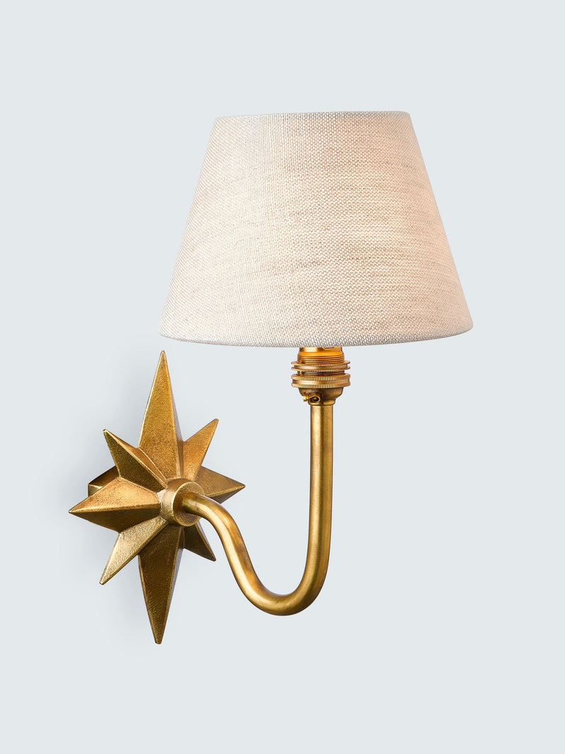 John Lewis Astrid Star wall lamp base aged brass, imported from the UK