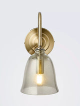 John Lewis John Lewis Farmhouse Bubble Glass Shade Wall Light, Antique Brass- Buy online at McGrocer