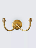 John Lewis double arm wall light aged brass, imported from the UK
