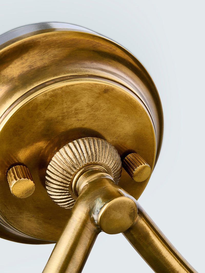 John Lewis double arm wall light aged brass, imported from the UK
