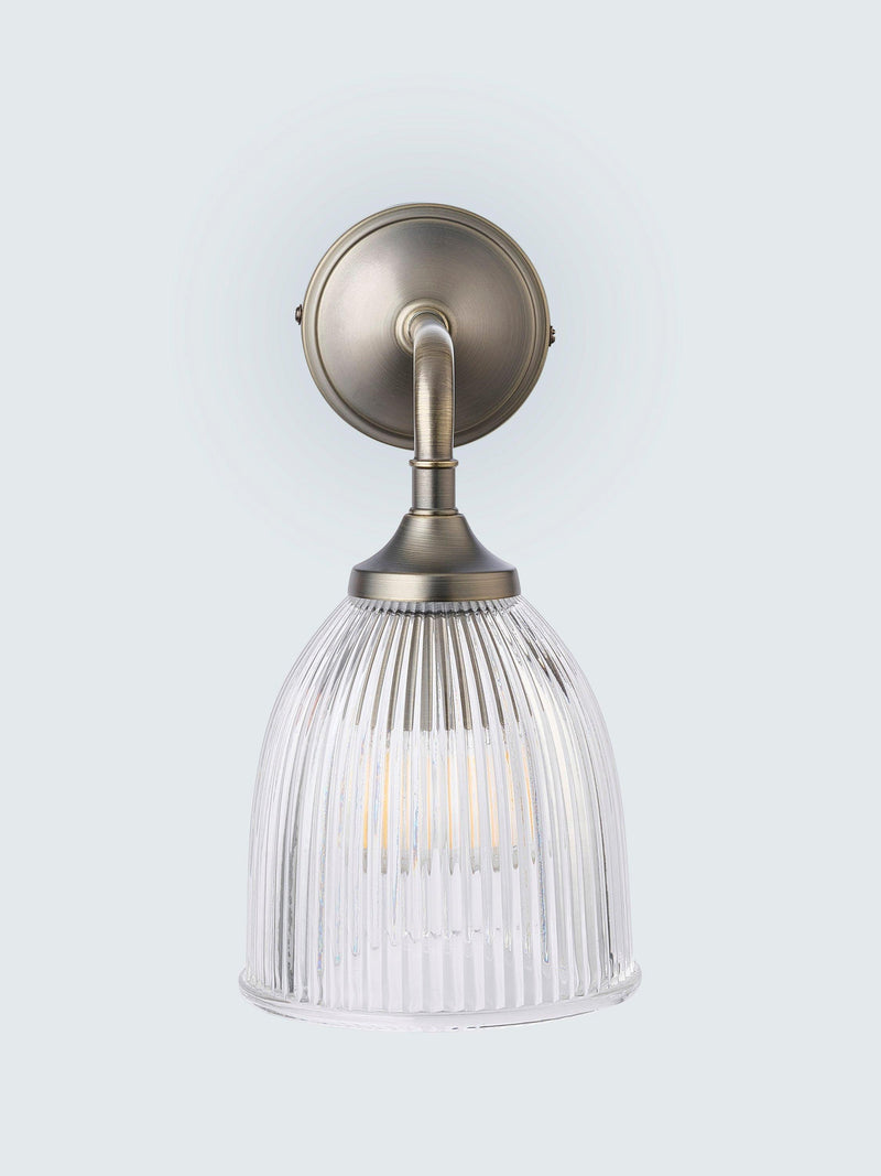 John Lewis Saltern glass wall light pewter (British brand)