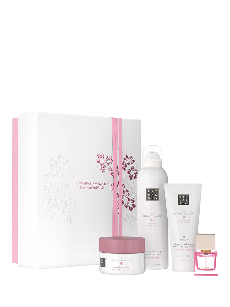 Rituals Sakura bodycare gift set 200ml 125g 100g 15ml (British brand)