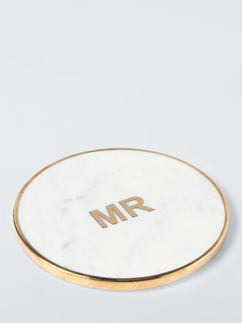 John Lewis white marble brass Mr coaster - British product