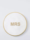John Lewis white marble brass Mrs coaster, imported from the UK