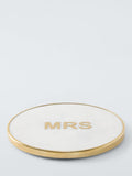 John Lewis white marble brass Mrs coaster, imported from the UK