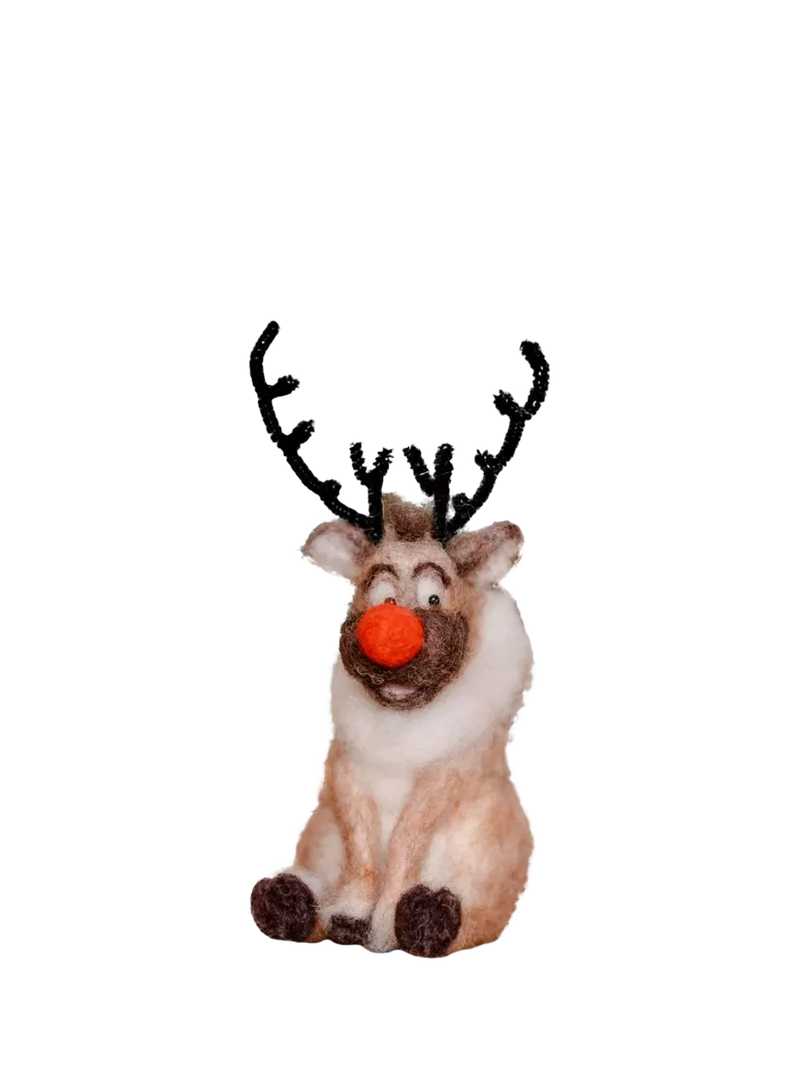 The Crafty Kit Company reindeer needle felting kit - British product