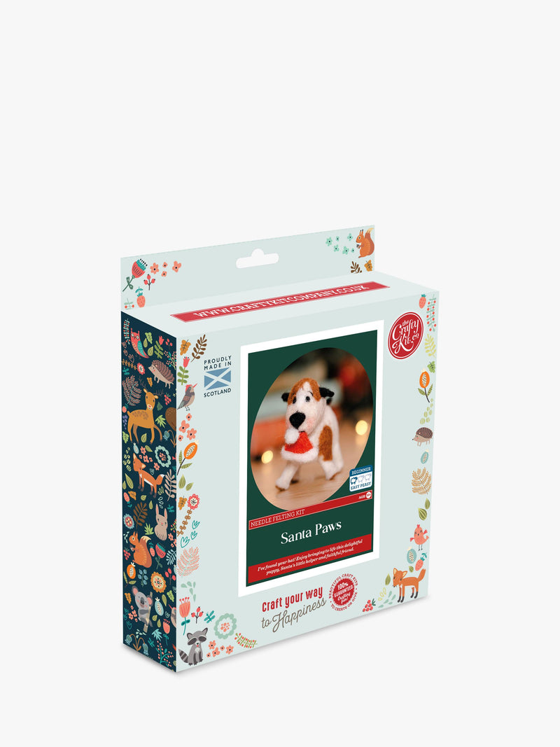 The Crafty Kit Company Santa Paws 3D needle felting kit, UK version