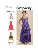 John Lewis Simplicity Misses' Tank Dresses with Petite Lines Sewing Pattern S3129- Buy online at McGrocer