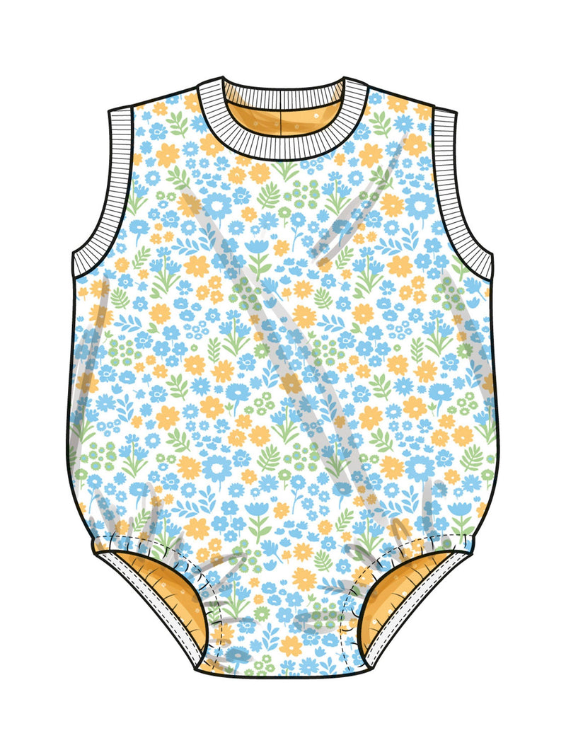 Simplicity baby bodysuit and bucket hat sewing pattern S3144 - British product