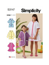 John Lewis Simplicity Children's and Girls' Hooded Cover Up Sewing Pattern S3147- Buy online at McGrocer