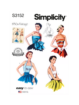 John Lewis Simplicity Vintage Misses' 1950's Halter and Strapless Bodice Pattern S3152- Buy online at McGrocer