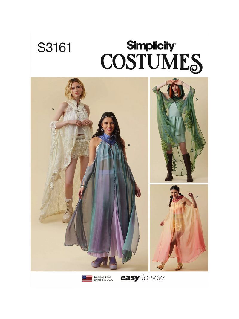 Simplicity sewing pattern Misses Capes S3161 (British brand)
