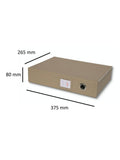 Osco faux leather box file light taupe, UK version