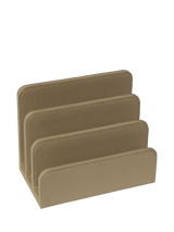 John Lewis Osco Faux Leather Letter Holder, Light Taupe- Buy online at McGrocer