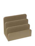 Osco faux leather letter holder light taupe, UK version