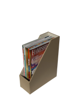 John Lewis Osco Faux Leather Magazine Holder Light Taupe- Buy online at McGrocer