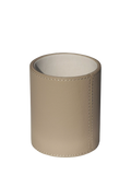 Osco faux leather pen pot in light taupe (British brand)