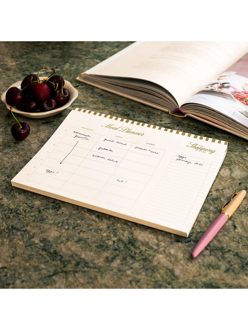 Papier Cherry meal planner with lined pages, UK version