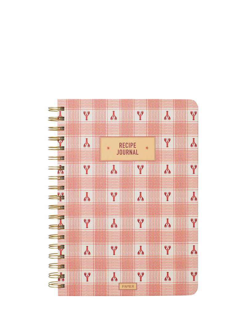 Papier Lobster recipe journal 192 pages (British brand)