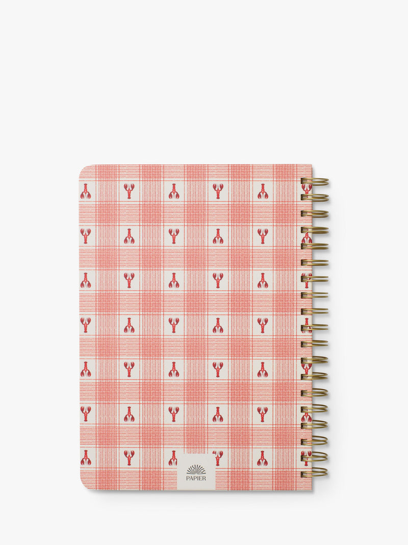 Papier Lobster recipe journal 192 pages (British brand)