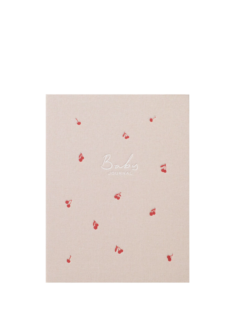 Papier baby journal Cherries binder 192 pages - British product