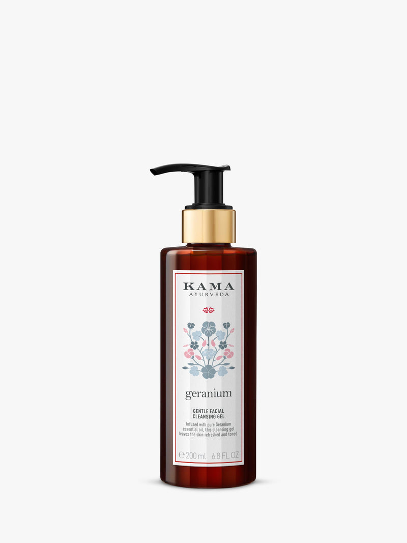 Kama Ayurveda geranium cleansing gel for face, 200ml, UK version