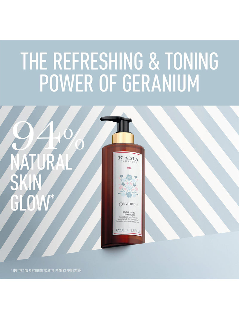 Kama Ayurveda geranium cleansing gel for face, 200ml, UK version