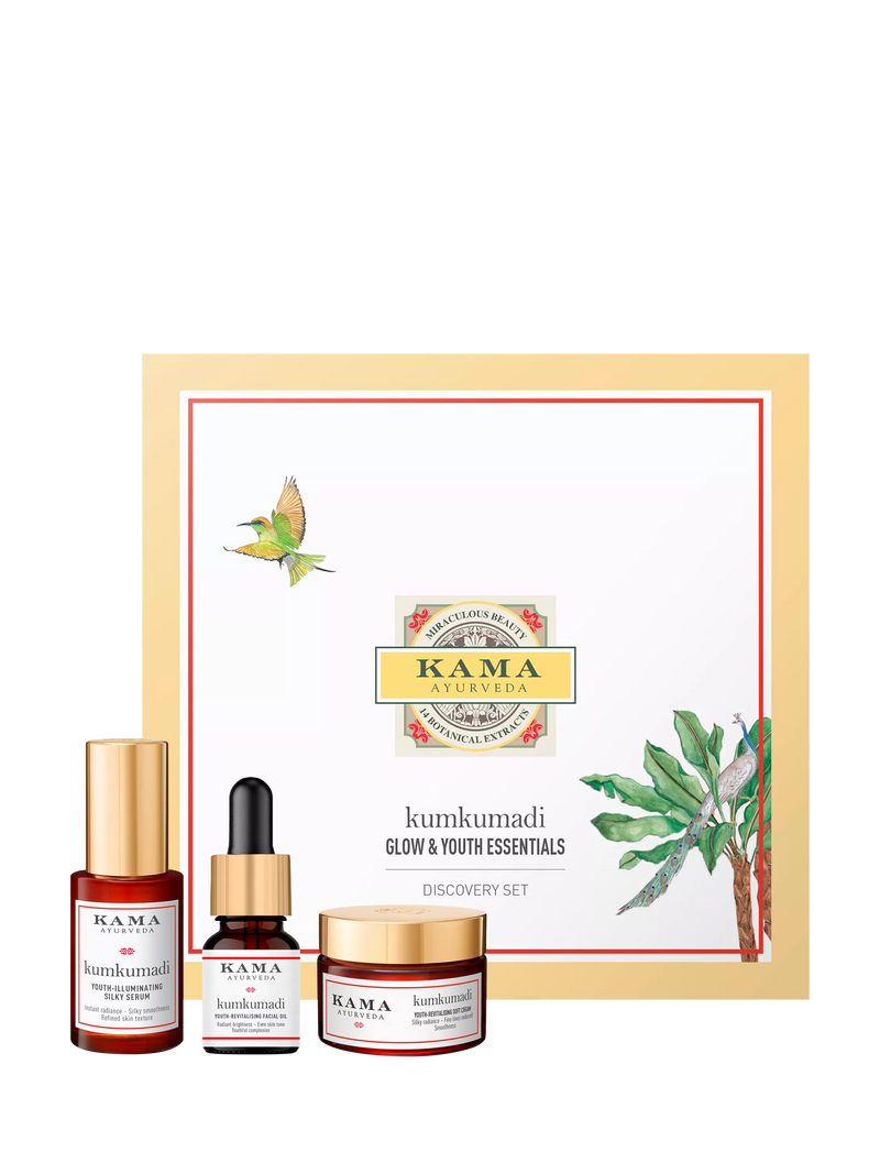 Kama Ayurveda Kumkumadi Discovery Set skincare, UK version