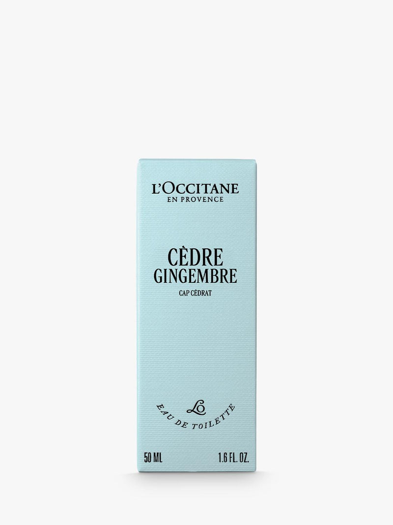 L'OCCITANE Cédre Gingembre Eau de Toilette 50ml, imported from the UK