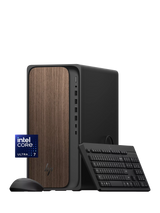 John Lewis HP OmniDesk M03-0003na Desktop AI PC Intel Core Ultra 7 16GB RAM 1TB SSD Dark Black- Buy online at McGrocer