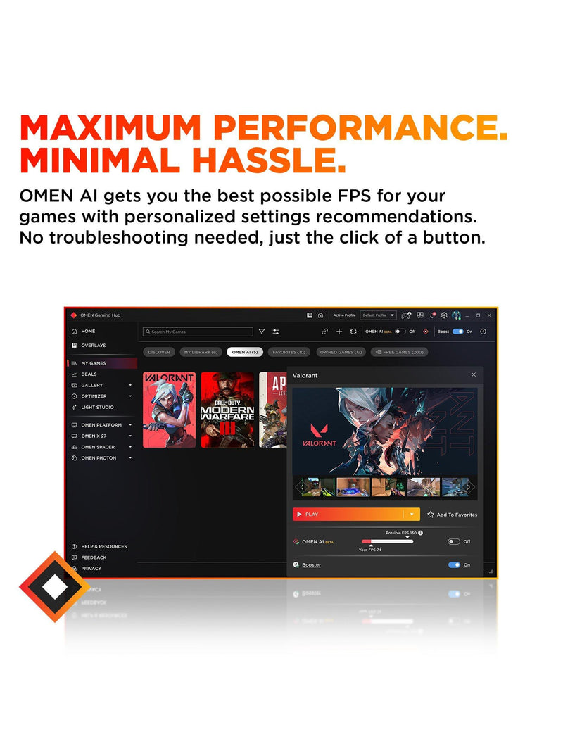 HP OMEN 16L gaming desktop, imported from the UK