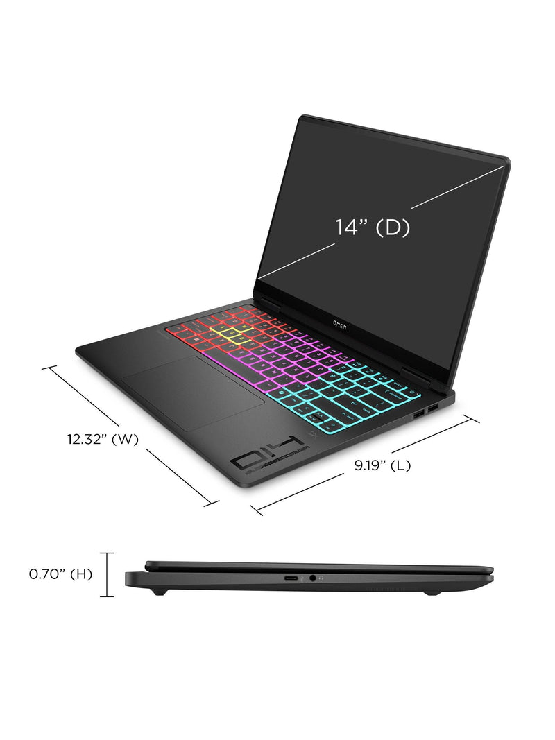 HP OMEN Transcend 14 gaming laptop with OLED display, imported from the UK