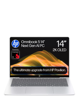 John Lewis HP OmniBook 5 Laptop, Snapdragon X, 16GB RAM, 512GB SSD, 14 2K Display, Glacier Silver- Buy online at McGrocer