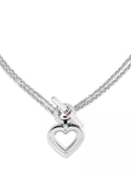 Tommy Hilfiger heart pendant toggle necklace silver, imported from the UK