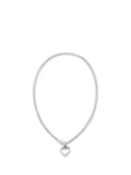 Tommy Hilfiger heart pendant toggle necklace silver, imported from the UK