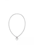 Tommy Hilfiger heart pendant toggle necklace silver, imported from the UK