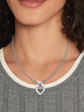 Tommy Hilfiger heart pendant toggle necklace silver, imported from the UK