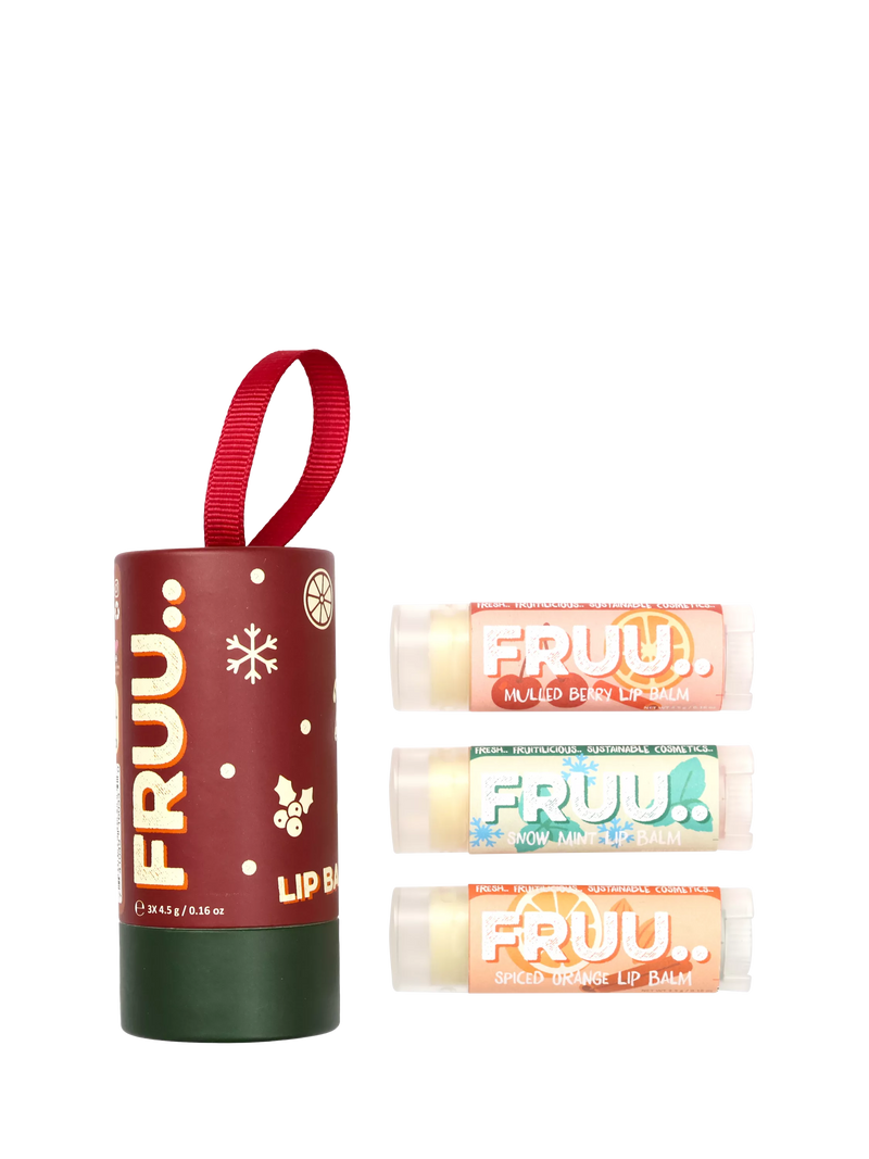 Fruu Frost & Spice lip balm gift set, British brand