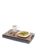 Bosign mini anti-slip walnut veneer lap tray 43cm, imported from the UK