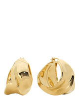 John Lewis Monica Vinader Nomad Bold Medium Hoop Earrings, Gold- Buy online at McGrocer