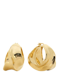 Monica Vinader Nomad Bold Medium Hoop Earrings in gold, UK version