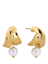 John Lewis Monica Vinader Small Nomade Pearl Earrings Gold- Buy online at McGrocer