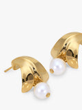 Monica Vinader Small Nomade Pearl earrings gold (British brand)