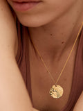 Monica Vinader gold zodiac pendant necklace, UK version