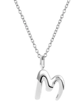 DPT Antwerp Diamond Initial Charm Necklace, Silver