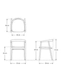 Swyft dining chair set of 2 solid white oak, imported from the UK